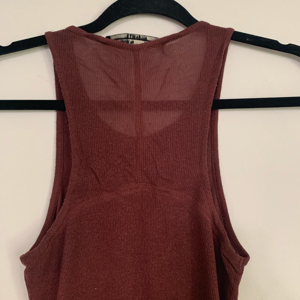 💸✨All Saints✨ Maroon Ribbed Tank - Picture 3 of 4